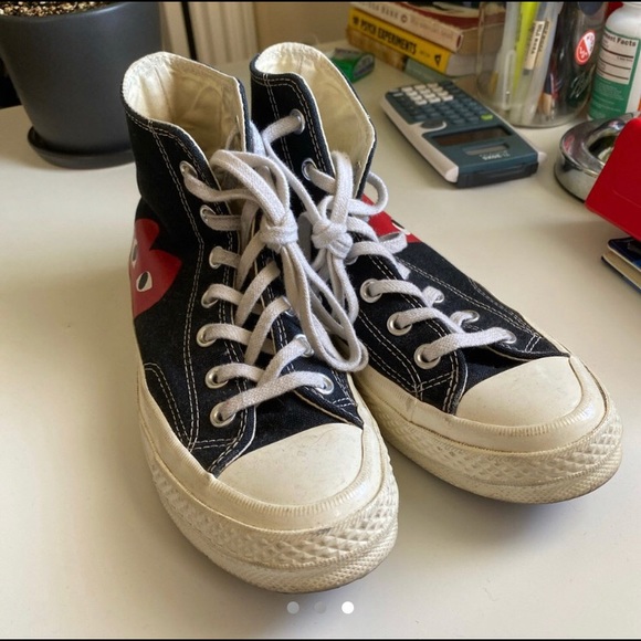 Black High Top Comme des Garçons converse PLAY - Picture 3 of 3